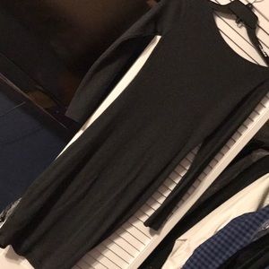 Dark grey knee length dress